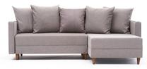 Kampinė sofa - lova Hanah Home Aydam 825BLC1716, kreminė sp., dešininė, 150 x 215 cm x 80 cm