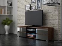 ТВ стол Pro Meble Milano 150, серый цв./ореховый цв., 150 см x 35 см x 42 см