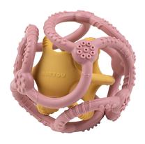 Kramtukas Nattou Silicone Balls, geltona sp./rožinė sp., 2 vnt.