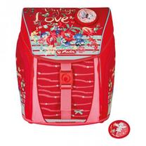 Mokyklinė kuprinė Herlitz Filolight Vintage Love, raudona sp., 22 cm x 32 cm x 38 cm
