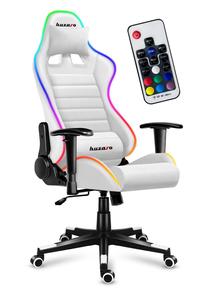 Spēļu krēsls Huzaro Force 6.0 RGB, 50 x 70 x 123 - 133 cm, balta krās.