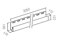 Apdailos juostelė Vox SV-15, pilka sp., 305 cm x 4 cm