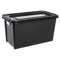 Daiktadėžė su dangčiu Probox Recycle, 70 l, juoda sp., 72.5 x 39.5 x 39 cm