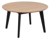 Kavos staliukas Home4you Roxby, ąžuolo sp./juoda sp., 80 cm x 80 cm x 45 cm