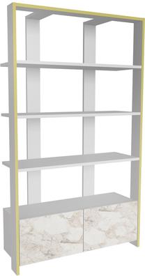 Pastatoma lentyna Kalune Design Elena 875ZNA4615, balta sp., 160 cm x 93.6 cm x 31.5 cm