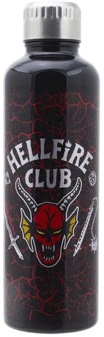 Pudele Paladone Stranger Things Hellfire Club Water Bottle, melna krās., 500 ml
