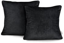 Dekoratyvinės pagalvėlės užvalkalas Restilo Velvet, juoda, 45 cm x 45 cm, 2 vnt.
