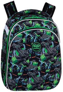 Skolas mugursoma CoolPack Coolpack_3 Block, melna krās./zaļa krās., 44 cm x 29 cm x 16 cm
