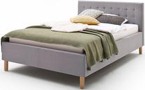 Lova dvigulė Malin, 140 x 200 cm, pilka, be čiužinio