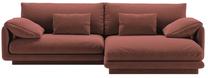 Kampinė sofa Micadoni Torino Velvet, bordo sp., dešininė, 250 x 170 cm x 83 cm