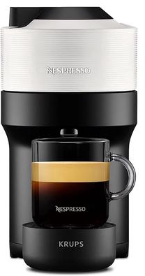 Kapsulu kafijas automāts Krups Nespresso Vertuo Pop XN9201, balta krās./melna krās.