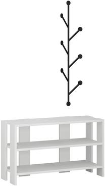 Prieškambario baldų komplektas Kalune Design Manic, vidaus, balta sp.