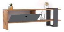 TV galds Kalune Design Ova, antracīta krās./brūna krās., 120 cm x 25 cm x 36.8 cm