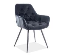 Kėdė Modern Cherry Velvet, juoda (pažeista pakuotė)/01