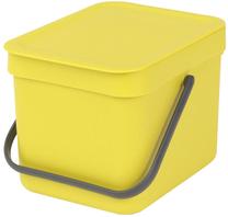 Šiukšliadėžė Brabantia Soft and Go, geltona sp., 6 l, 18.1 cm x 20 cm