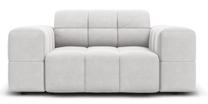 Krėslas Micadoni Home Jennifer Velvet, sidabro sp., 124 cm x 102 cm x 70 cm