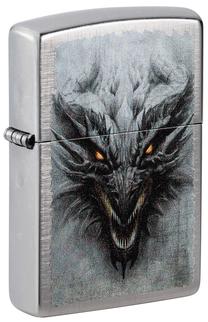 Зажигалка Zippo Dragon Design 48732, серебристый цв.