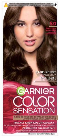 Kраска для волос Garnier Color Sensation, luminous light brown цв., 5.0, 112 мл