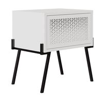 Naktinis staliukas Kalune Design Naive 855DTE3535, balta sp., 51 cm x 48 cm x 34 cm