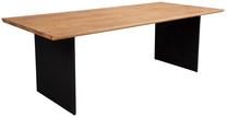 Valgomojo stalas Home4you Valencia, ruda sp., 220 cm x 100 cm x 75 cm