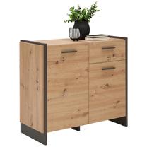 Komoda Forte Flash OSTK221-C822, ruda sp./juoda sp., 86.1 cm x 41 cm x 97.1 cm