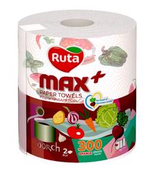 Papīra dvieļi Rūta Barščiai Max+, 2 sl