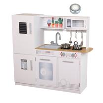 Rotaļu virtuve, ēdienu gatavošanas rotaļu komplekts EcoToys Kids Kitchen, balta krās.