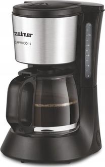 Кофемашина с фильтром Zelmer Capriccio ZCM1200, серебристый цв./черный цв.