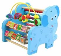 Обучающая игрушка Malowany Las Wooden Abacus Elephant, многоцветный