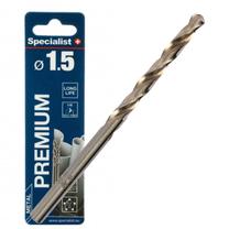 Metalo grąžtas Specialist+ Premium, medienai/metalas/plastikas, cilindrinis, 1.5 mm x 4 cm