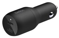 Automobilinis įkroviklis Belkin, 2 x USB-C, juoda sp.