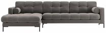 Kampinė sofa Cosmopolitan Design Bali Bluvel 13, šviesiai pilka sp., kairinė, 185 x 293 cm x 75 cm
