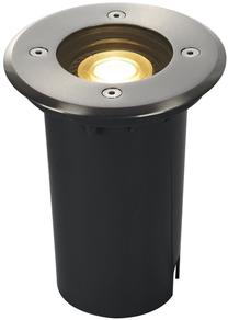 Įleidžiamas lauko šviestuvas SLV Solasto 120, 6W, GU10, IP67, nerūdijančiojo plieno sp., 12 cm x 13.6 cm