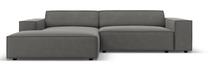 Kampinė sofa Micadoni Home Jodie MIC_LC_M_51_F1_JODIE5, šviesiai pilka sp., kairinė, 224 x 166 cm x 70 cm