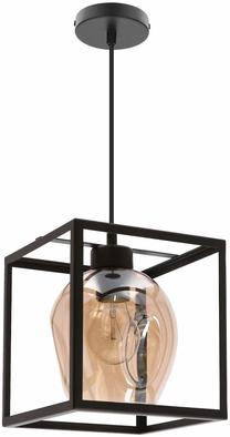Светильник потолочный Candellux Lighting Sater 31-48158, E27, 1 x 40 Вт, янтарный цв. / черный цв.