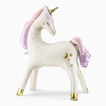 Fooliumist õhupall erikujuga PartyDeco Unicorn, valge v.