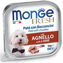 Влажный корм для собак Monge Fresh Chunkies With Lamb, баранина, 0.1 кг