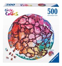 Dėlionė Ravensburger Seashells Circular, 52 cm x 52 cm, 500 vnt., įvairių spalvų