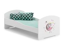 Vaikiška lova ADRK Pepe Sleeping Princess, balta sp., 70 x 140 cm, be patalynės dėžės, su čiužiniu
