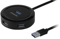 USB šakotuvas Axagon USB-A Round Hub HUE-P1A, juoda sp.