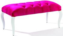 Taburet Kalune Design Ottoman Yakut, valge v./fuksia (magenta) v., 44 cm x 92 cm x 44 cm