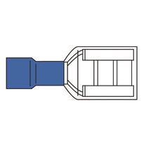 Vadu savienojums Electraline, 6,35 mm², zila krās., 10 gab.