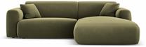 Kampinė sofa Cosmopolitan Design Nolio, šviesiai žalia sp., dešininė, 170 x 235 cm x 72 cm