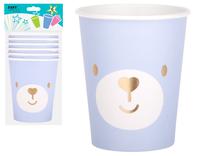 Vienkartiniai puodeliai Ravi Blue Bear, 270 ml, 6 vnt.