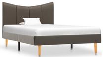 Lova viengulė VLX Faux Leather 288522, 90 x 200 cm, antracito sp., be čiužinio, su grotelėmis