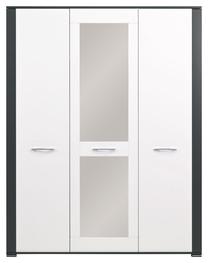 Spinta Bogfran Naomi 8, ąžuolo sp./pilka sp., 160 cm x 57 cm x 204 cm, su veidrodžiu