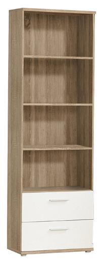 Pastatoma lentyna Forte Lupo LPR72-Q36F, ąžuolo sp./balta sp., 187 cm x 60 cm x 35 cm