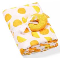 Autiņi BabyOno Natural Bamboo Muslin Swaddle & Rattle, 120 cm x 120 cm