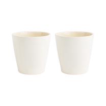 Gėlių vazonas ASS PACK 2PCS-D15, keramika, Ø 15 cm, balta sp.
