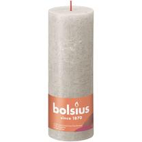Žvakė, cilindrinė Bolsius Rustic Shine Sandy Grey, 85 h, pilka sp.